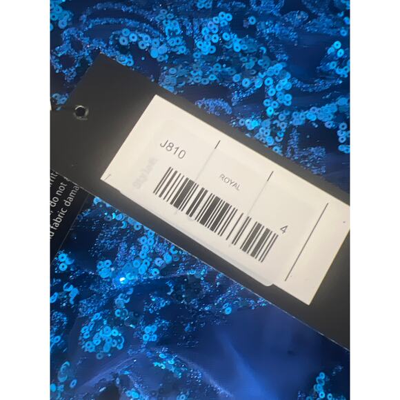 CINDERELLA DIVINE Royal Blue Prom Dress NWT Size 4 - Picture 6 of 6